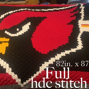 Pattern, Arizona Cardinals Full **HDC** Graph and Written Instructions.