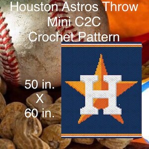 Pattern, Houston Astros Mini C2C Throw Blanket