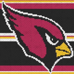 Pattern, Arizona Cardinals Full C2C Graph and written instructions.  (Cross stitch, quilting, knitting, etc.)