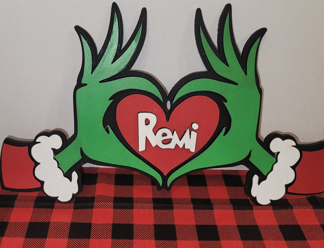 Grinch Hands Ornament, Grinch Ornament, Personalized Grinch, the Grinch ...