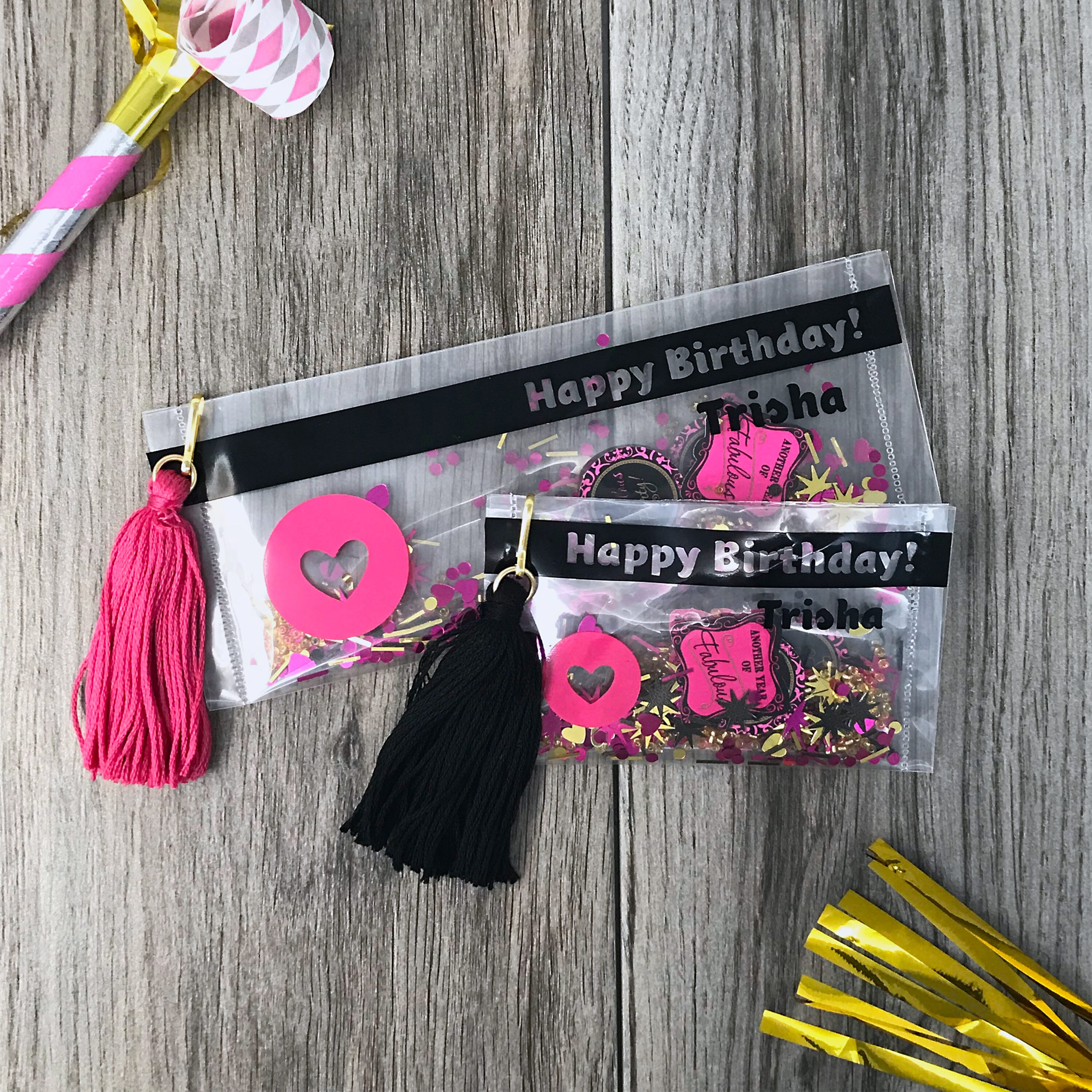 Birthday Card Money Holder Pink and Gold Birthday Gift Card Etsy