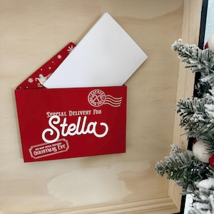 ARCHIVOS DIGITALES para láser - Archivo de sobre con carta de Papá Noel para caja de Nochebuena