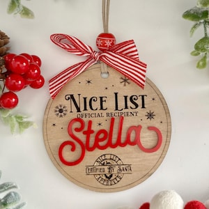 Addobbo natalizio ufficiale "Lista dei buoni di Babbo Natale", FILE DIGITALI per laser