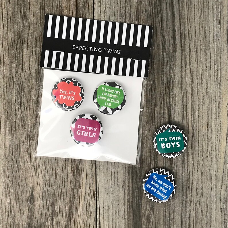 Twins Pin Back Button Set Twin Baby Shower Twin Gift Twins Etsy Twins Pin Back Button Set Twin Baby Shower Twin Gift Twins Etsy