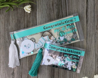 Wedding Card Money Holder, Robin Egg Blue Wedding Gift Card Holder, Shaker Card Money Holder, Personalized Wedding Gift, Shower Gift Card