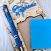 Beach Theme Personalized Sticky Note Pad Holder & Pen Set (digital File ...