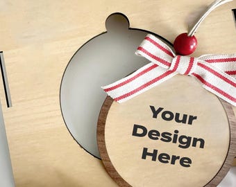 File SVG Laser per etichetta coperta: ritaglio ornamento (download digitale)