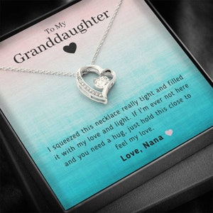 To My Granddaughter Necklace, Love Nana, Granddaughter Gift From Grandmother To Granddaughter, Granddaughter Gift From Nana, Birthday Gift