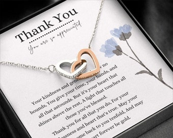 Thank You Gift For Teacher,  Teacher appreciation gift, Thank You Necklace For Her, Appreciation Gifts for Women, Small gift For Teacher