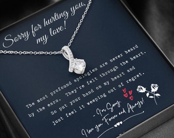 Forgive Necklace Friend Forgiveness Girlfriend Please Forgive Me Gift for Wife Sorry Card Sorry Gift Apology Gift for Her