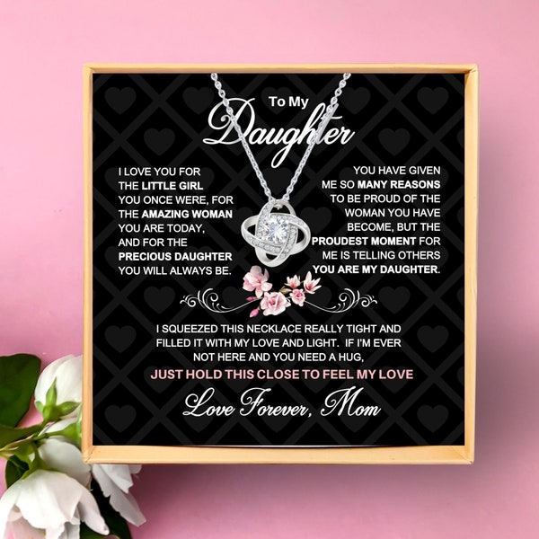 To My Daughter Necklace From Mom, Mother Daughter Necklace, Daughter Gift From Mom, Daughter Birthday, Grown Up Daughter, Message + Gift Box