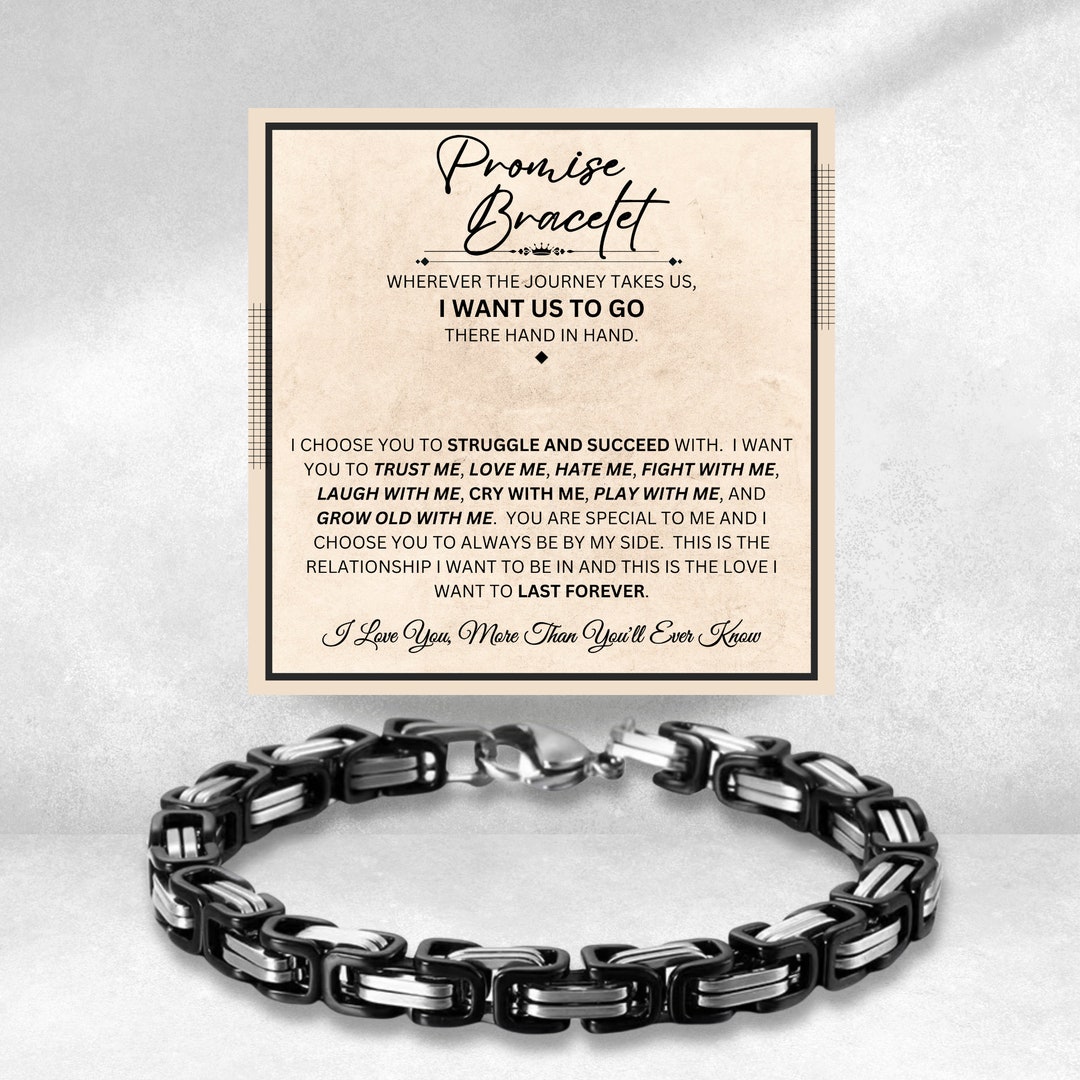 Promise Bracelet for Boyfriend, Husband, Birthday, Bracelet Gifts, Boyfriend Anniversary Gift