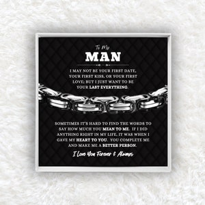 To My Man Bracelet, Boyfriend Valentines Day Gift, Gift For Boyfriend, Husband Gift, Husband Bracelet, Boyfriend Bracelet, Boyfriend Jewelry