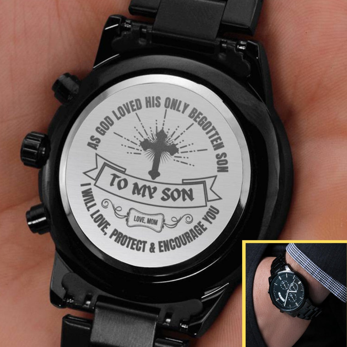 To My Son Engraved Watch Gift From Dad and Mom Watch For Son Etsy