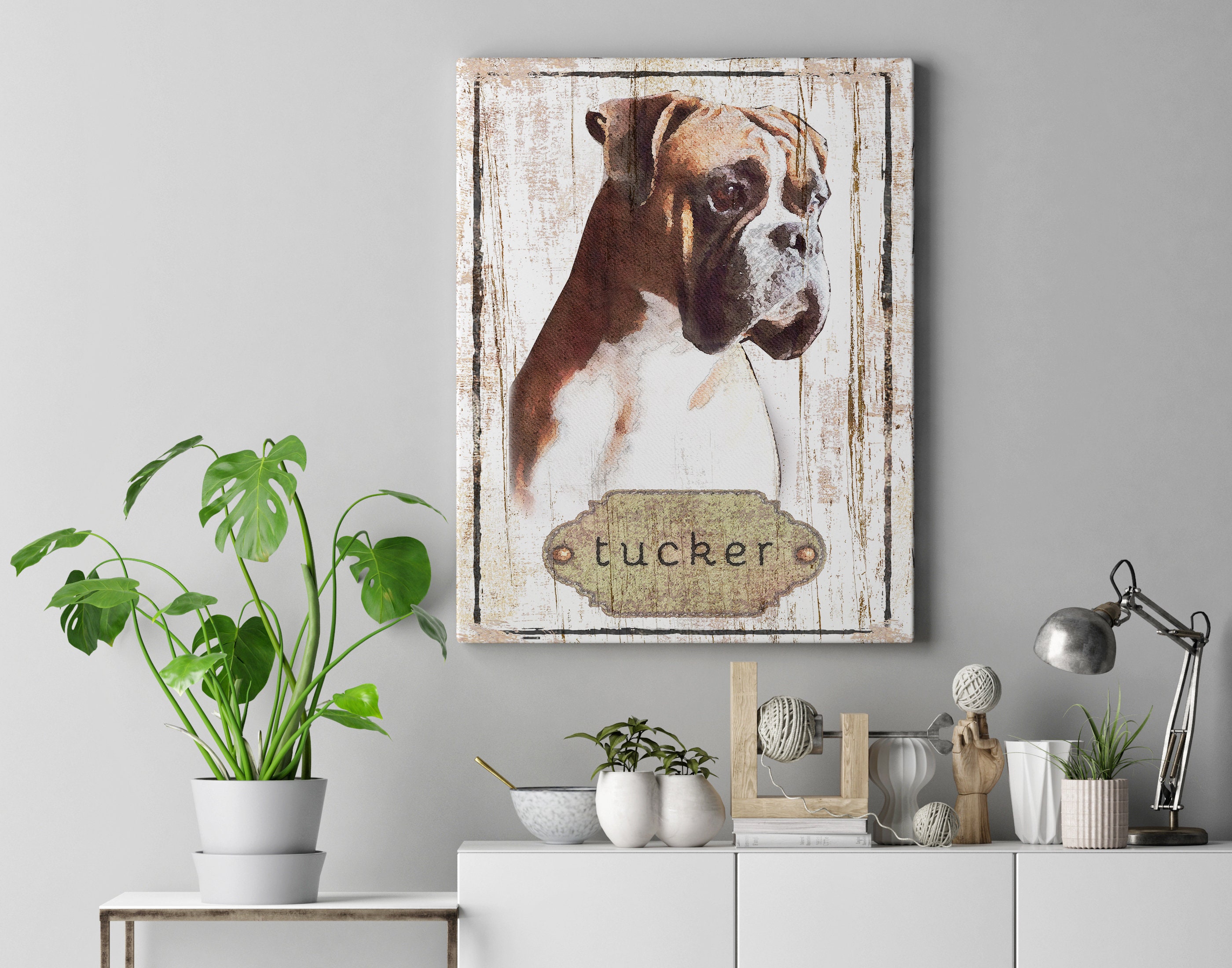 Pet Memorial Wall Art Pet Portrait Memorial Custom Dog Etsy