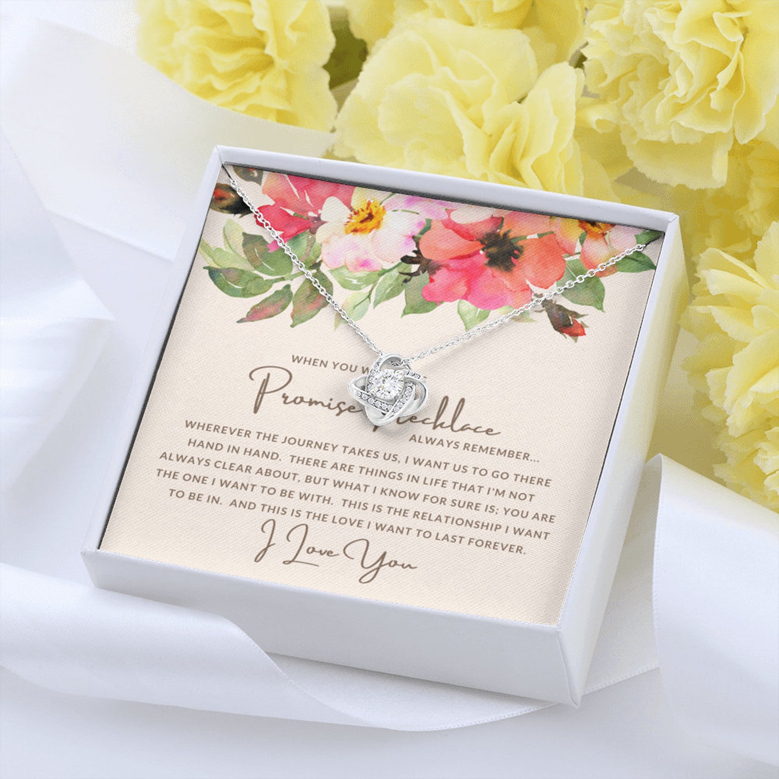 Sentimental gifts for girlfriend promise necklace for etsy