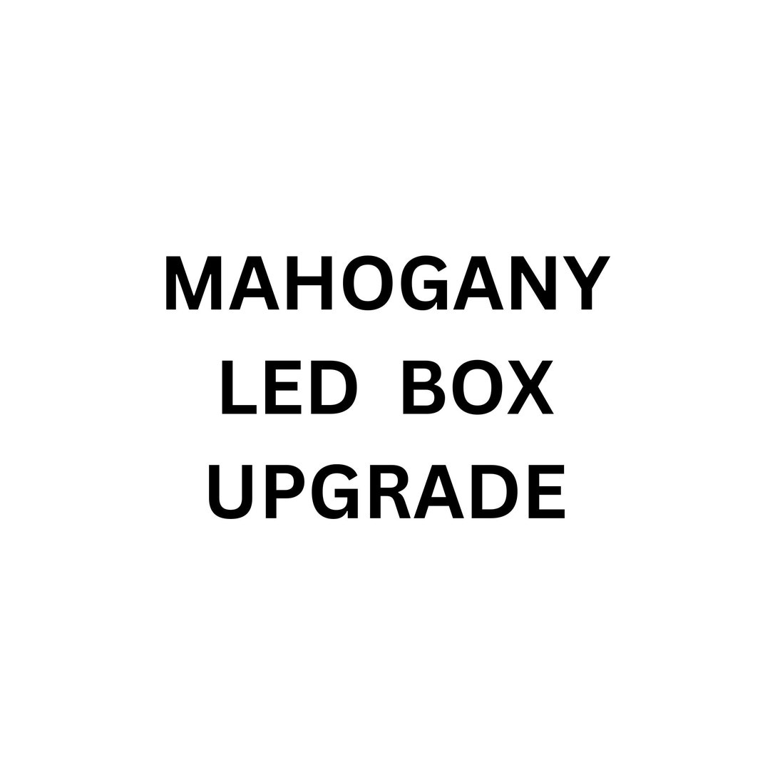 MAHOGANY BOX UPGRADE Etsy