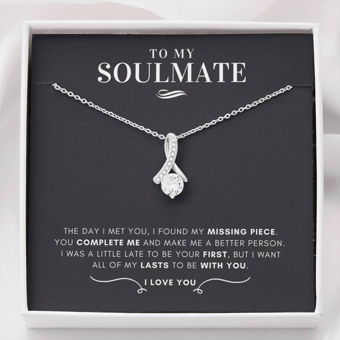 To My Soulmate Necklace Soulmate Gift Soulmate Jewelry Etsy
