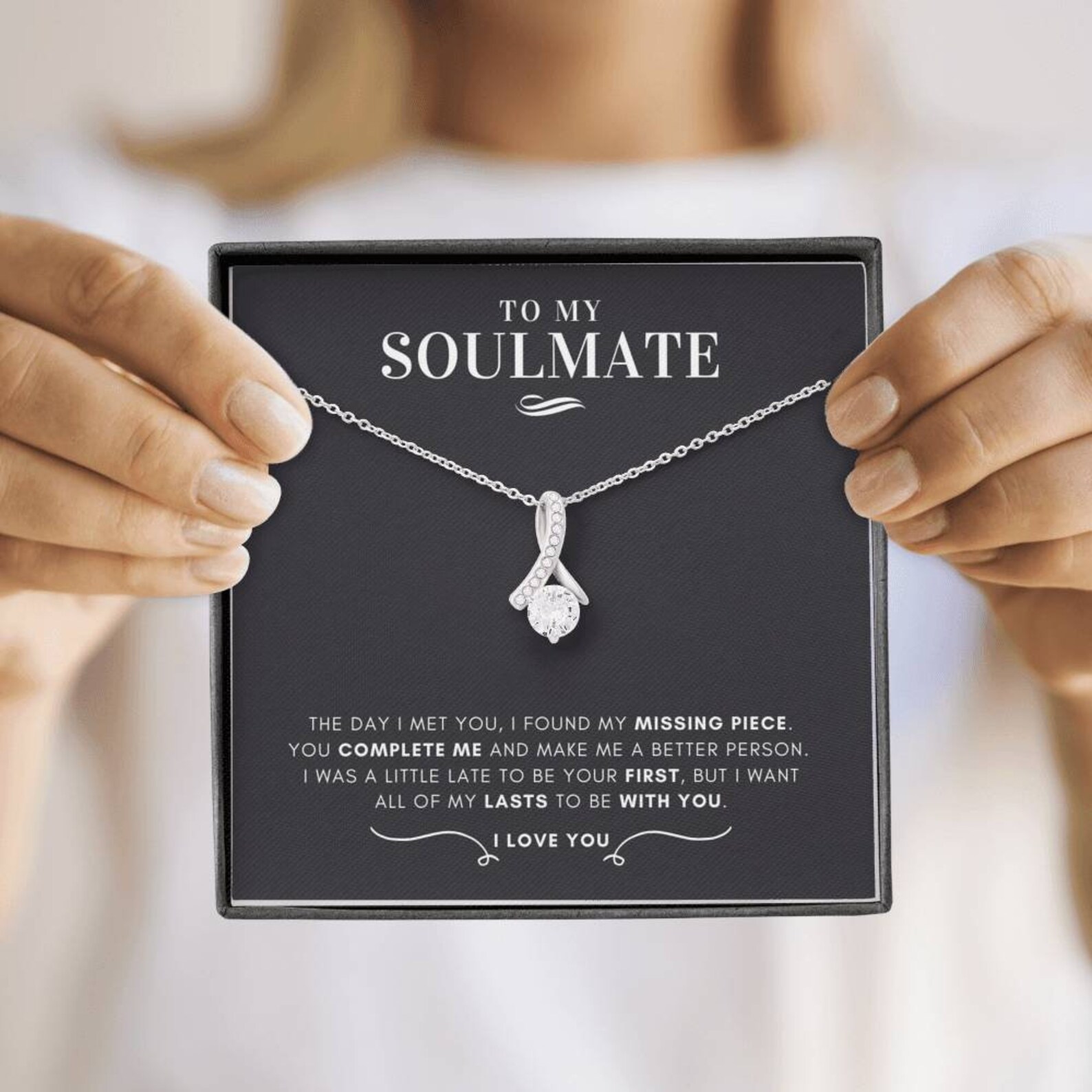 To My Soulmate Necklace Soulmate Gift Soulmate Jewelry Etsy
