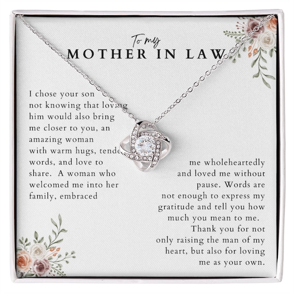 Mother In Law Necklace Gift, To My Mother-In-Law, Mother-In-Law Gift, Mother-In-Law Necklace, Future Mother-In-Law, Thoughtful Message Card