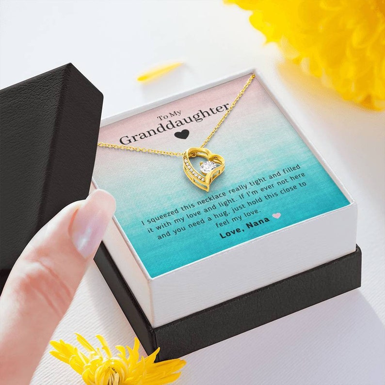 To My Granddaughter Necklace Granddaughter Gift From Grandmother To Granddaughter Love Nana Granddaughter Gift From Nana Birthday Gift