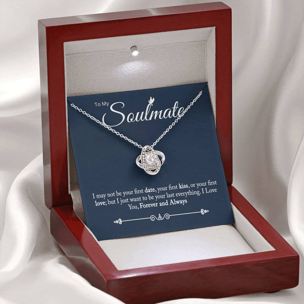 NOURISHLOV Gifts to My Girlfriend/Wife Soulmate Necklace, Sterling Silver  Cute I Love You 2 Heart Lock Pendant for Her, Valentines Day, Anniversary