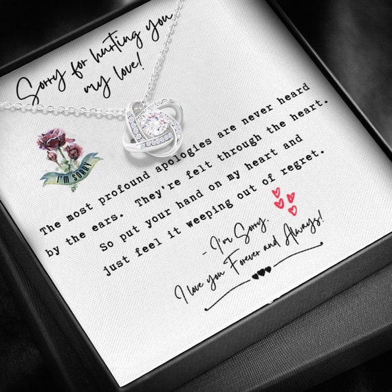 Sorry For Hurting You Necklace Apology Gift For Her Etsy