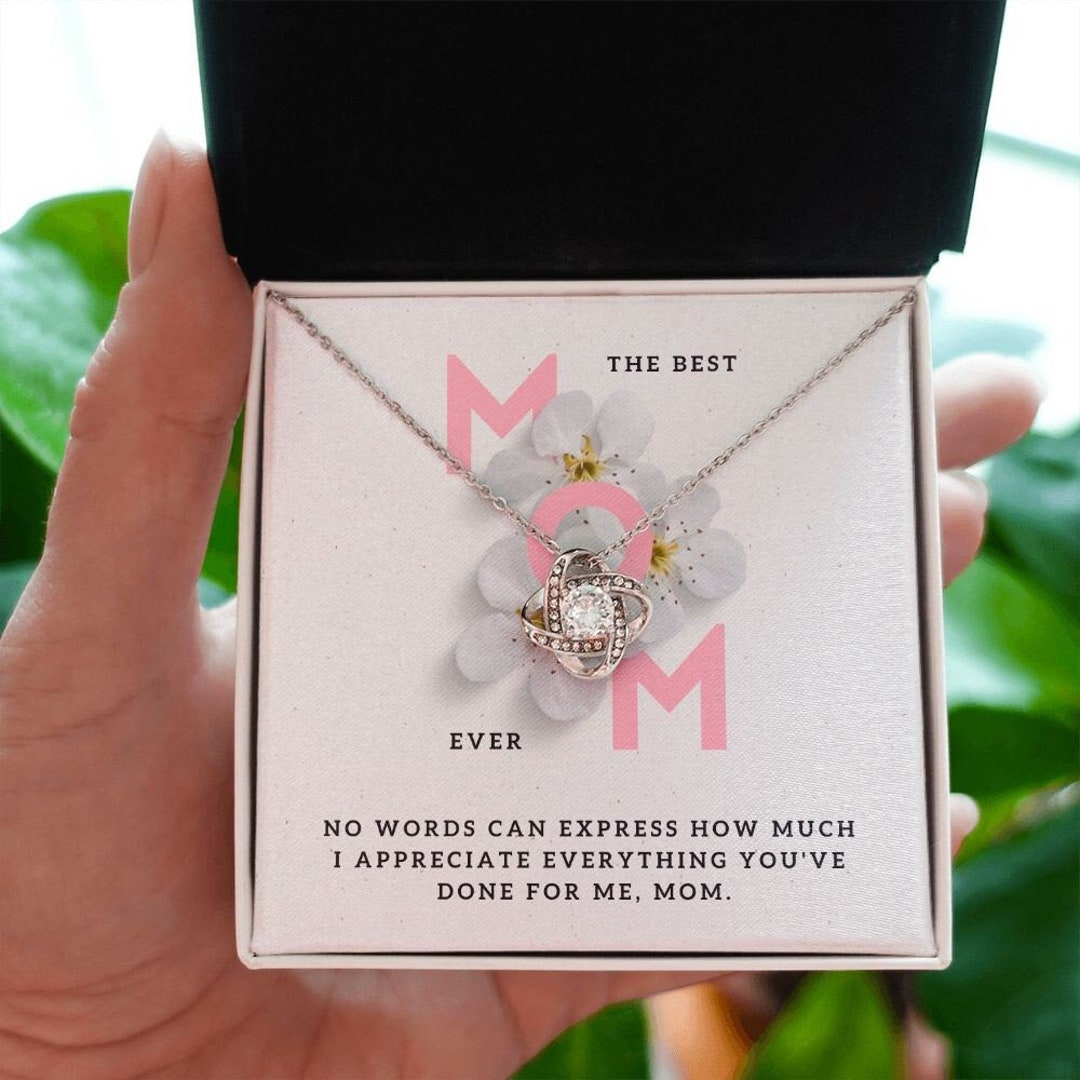 To the Best Mom Ever Necklace Gift for Mom From Daughter Son Etsy