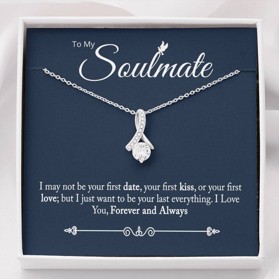 To My Soulmate Necklace Soulmate Gift Soulmate Jewelry Etsy
