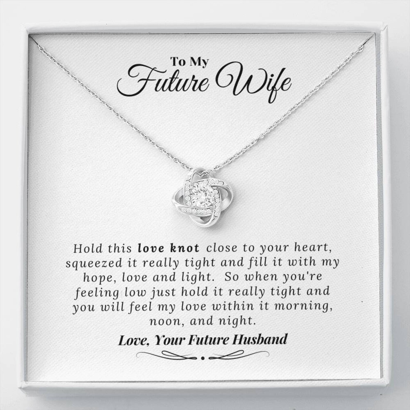 To my fiance necklace Clearance
