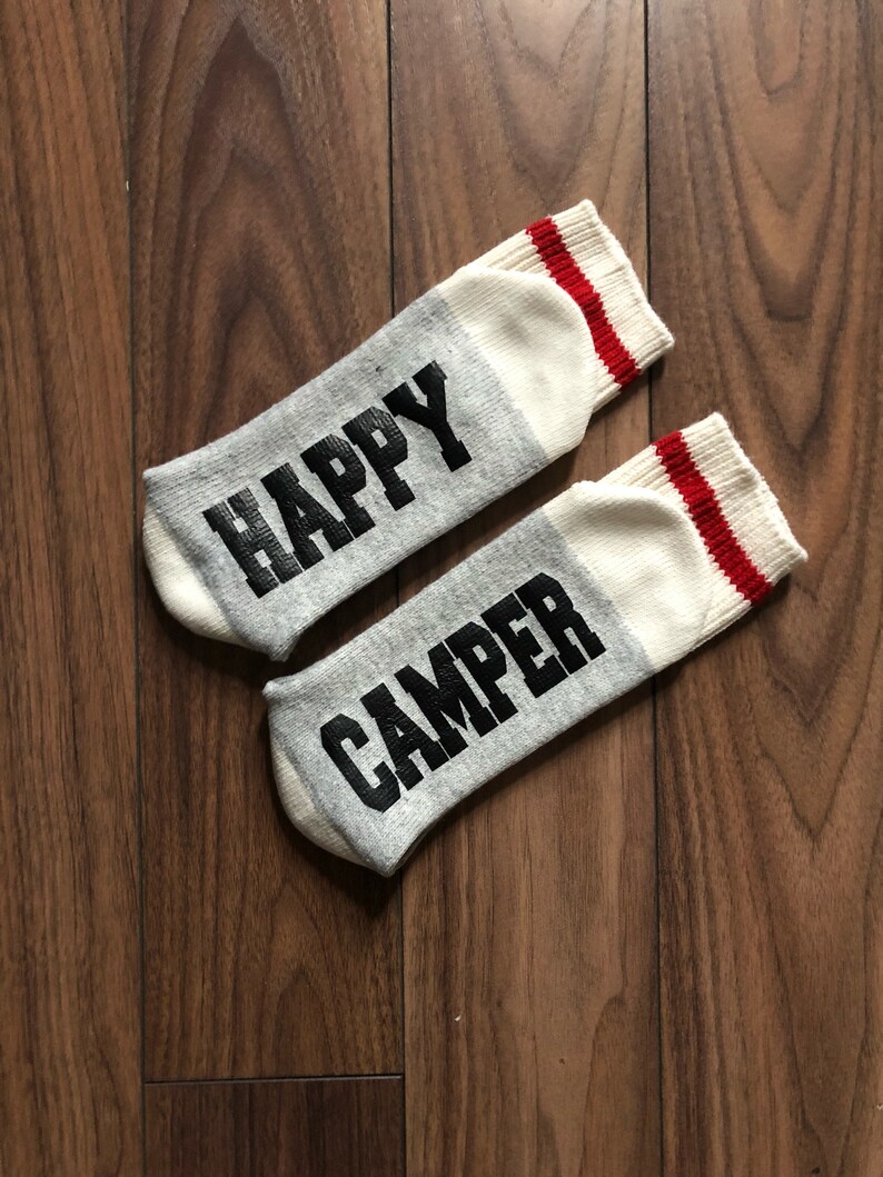 i love the outdoors on Happy Camper Socks Camping Love The Outdoors Gifts For Etsy
