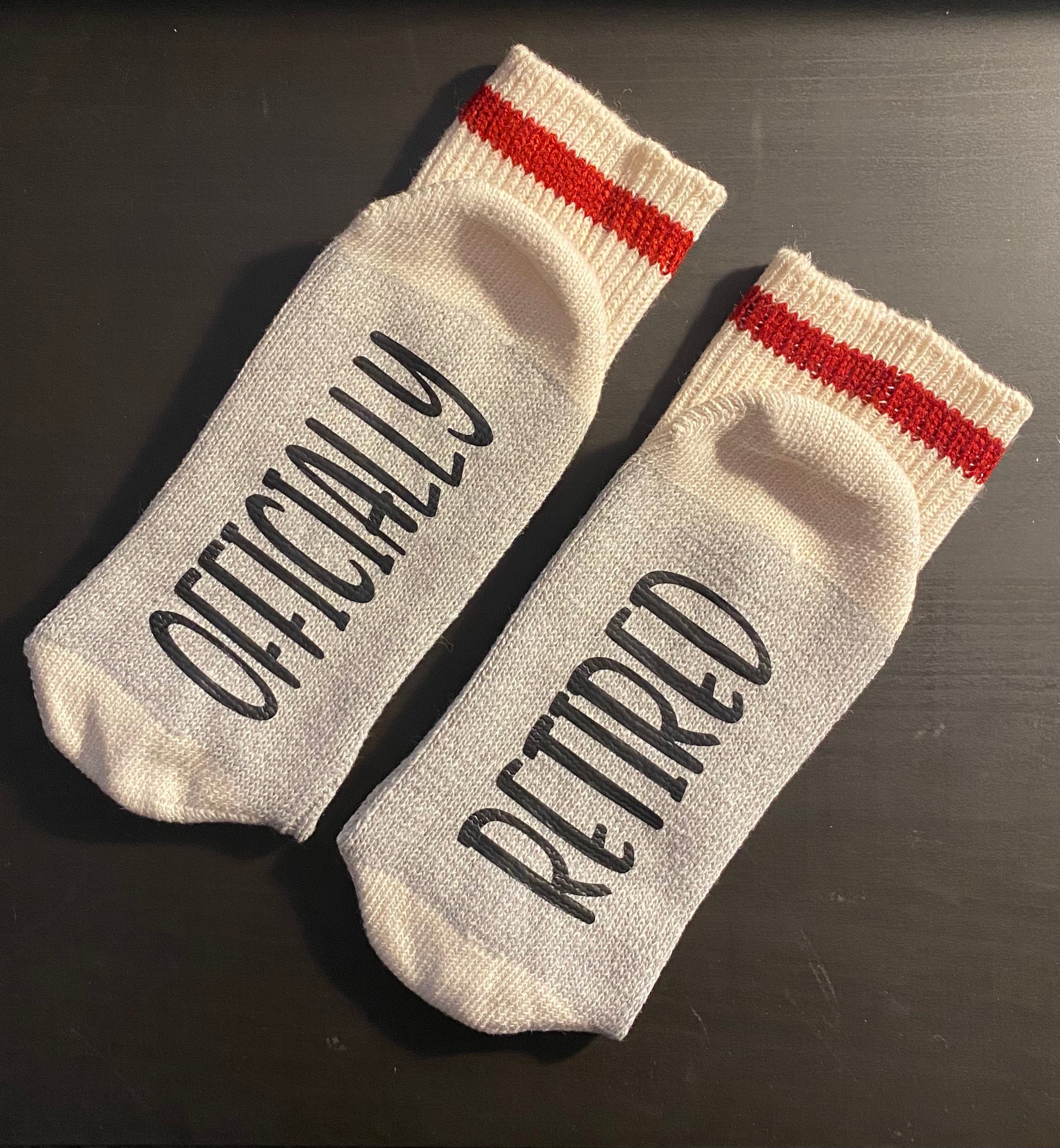 RETIREMENT Socks Fun Socks Gifts for Retiree Retirement Present Etsy