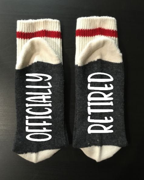 RETIREMENT Socks Fun Socks Gifts for Retiree Retirement - Etsy Canada