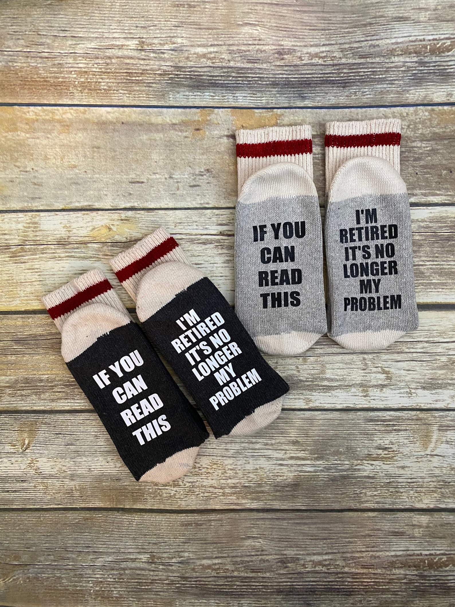 Funny Nurse Socks 2 Pairs Retired Nurse Socks - Funny Nursing Retirement  Gifts For Women \u0026 Men Retirement Party Gifts, image size:1588x2117