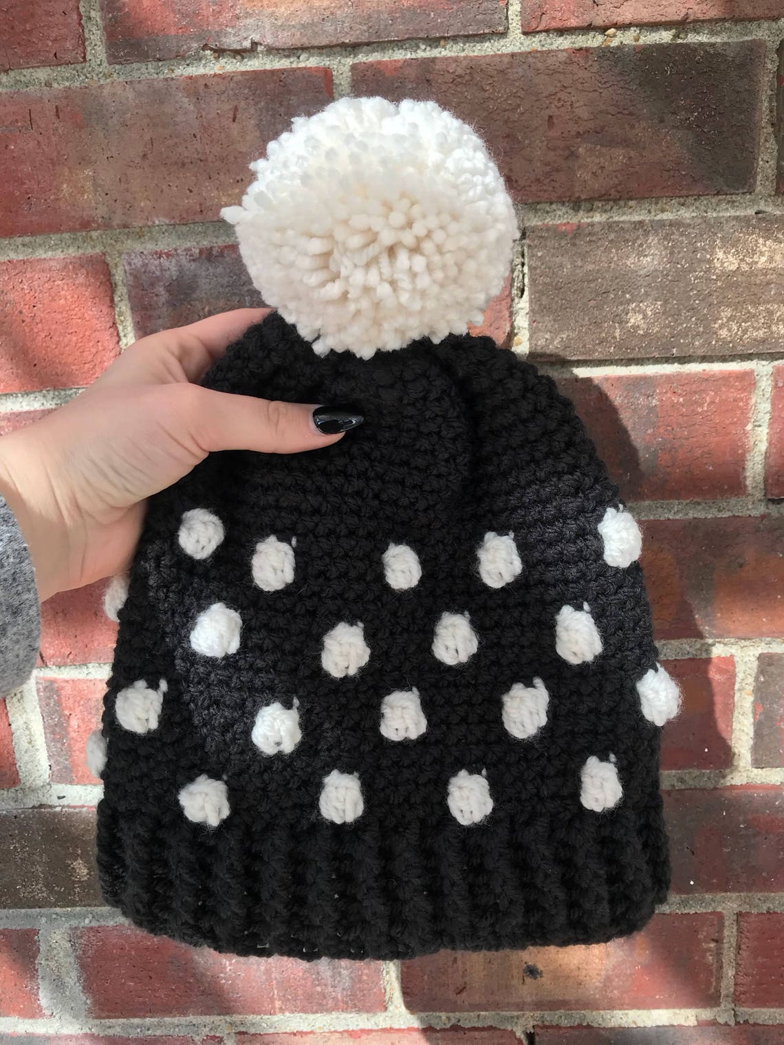 Slouchy Beanie Crocheted Hat Crocheted Beanie Toboggan Etsy