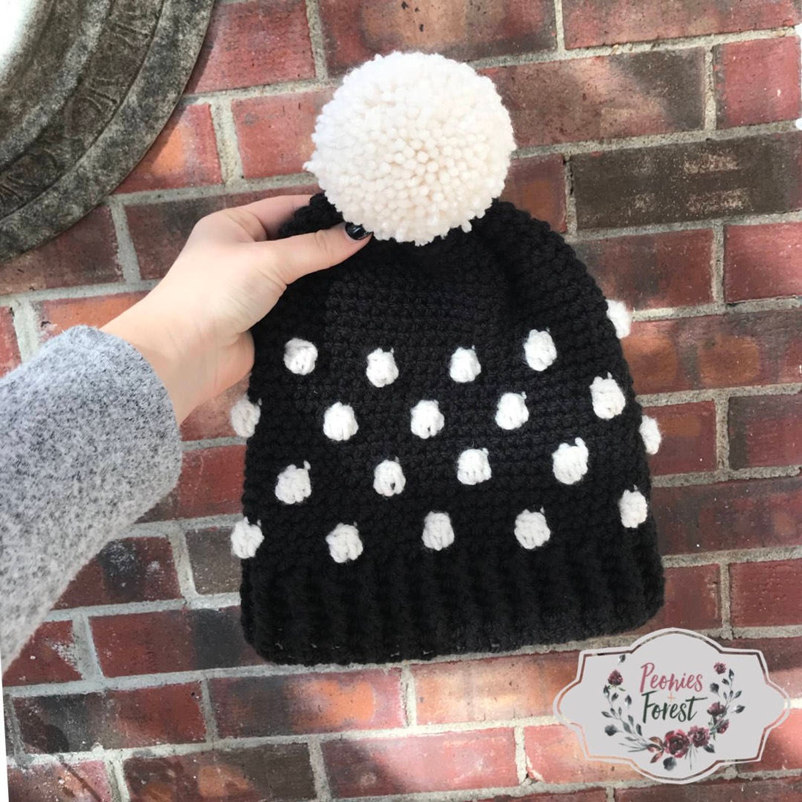 Slouchy Beanie Crocheted Hat Crocheted Beanie Toboggan Etsy