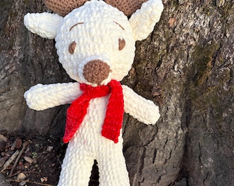 Handmade Crochet Reindeer, Soft Plush Toy, Christmas Gift, crochet amigurumi