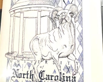 University of North Carolina Ram Digital Download Art Print | Fits 8x10 mat opening