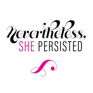 Nevertheless She Persisted Printable Wall Art Print in White - Etsy