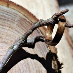 Rustic Walnut Bentwood Ring