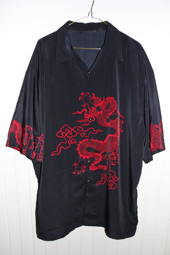 Dragon Anime Y2K button Up UNISEX Shirt