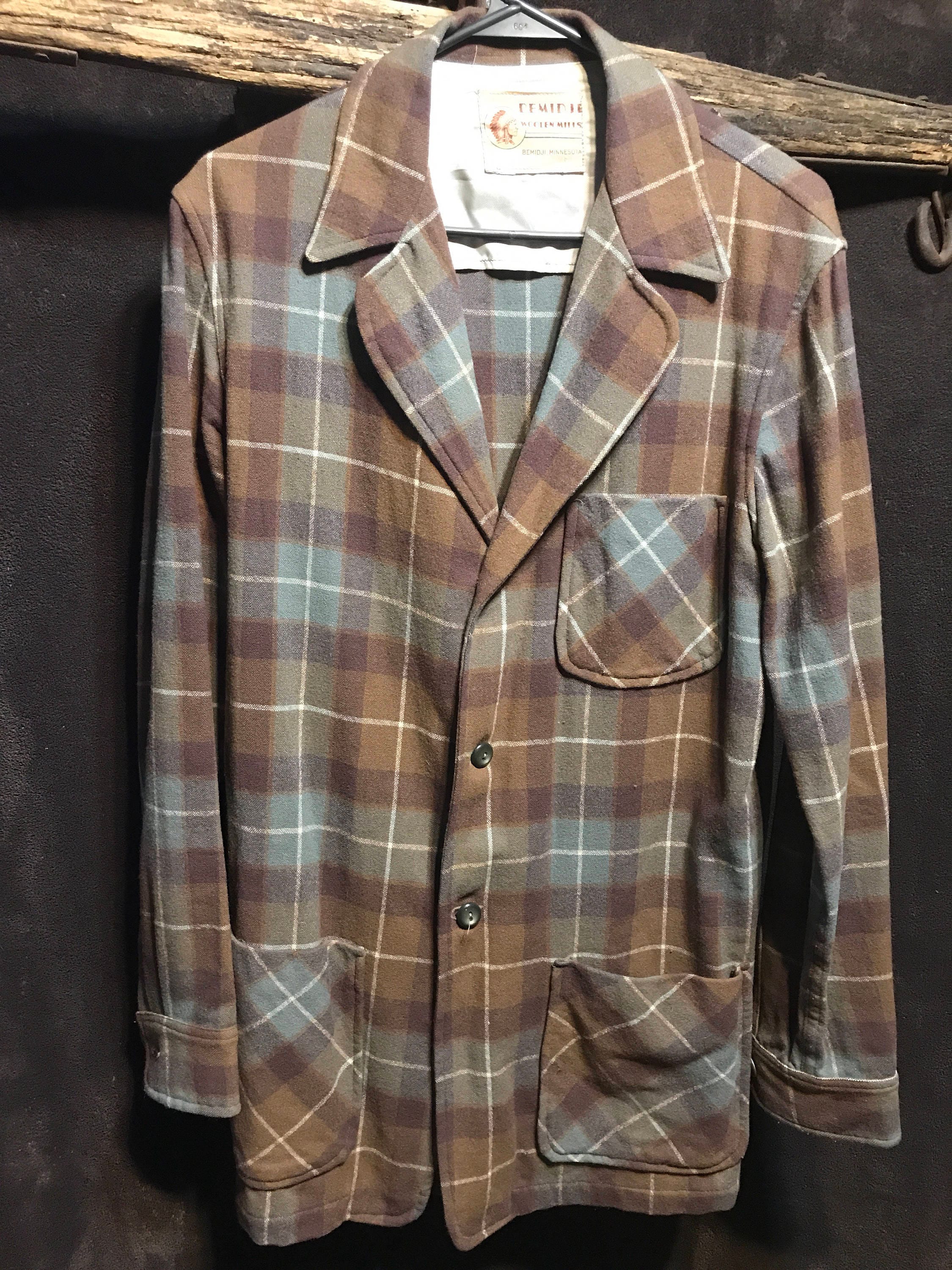 Vintage Bemidji Woolen Mills Jacket Plaid Hunting Coat Jacket