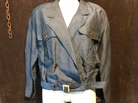 1980s Liz Claiborne Linen Blazer - image 1