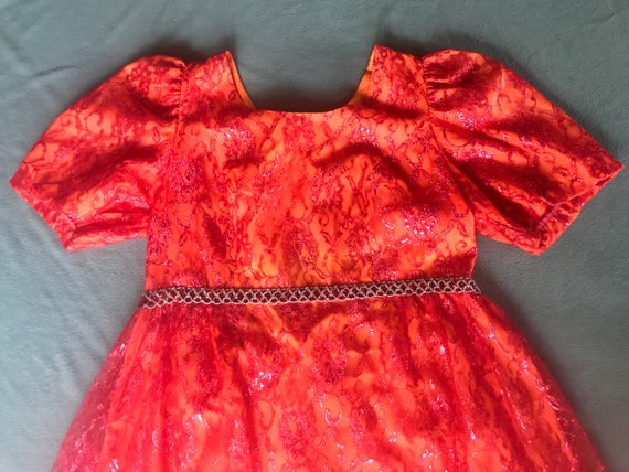 Ann's Vogue Shoppe Custome Made Red Formal Dress … - image 1