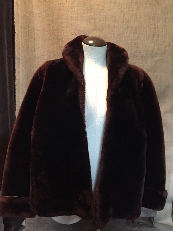 Handmade faux fur 50s or 60s coat - image 4