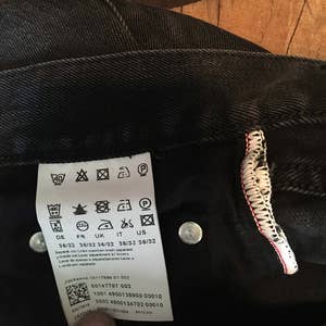 Hugo Boss jeans black selvedge denim size 36 x 32 used see description