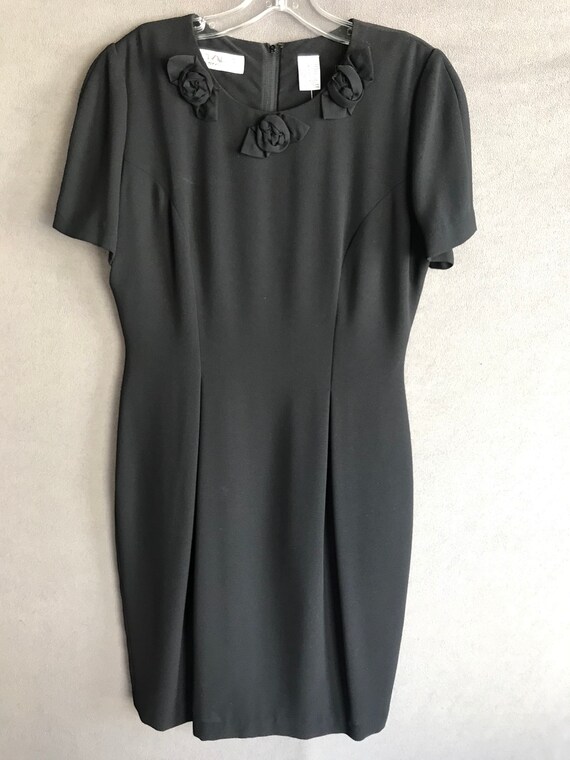 Vintage 90s Ms Chaus Petite Little Black Dress - image 2