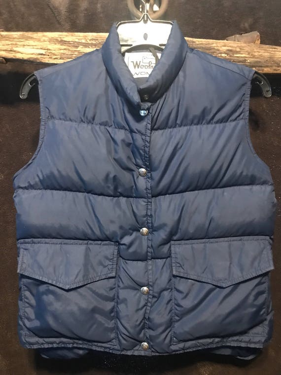 Woolrich Down Filled Vest Womens Vintage Navy Size Small Used - Etsy