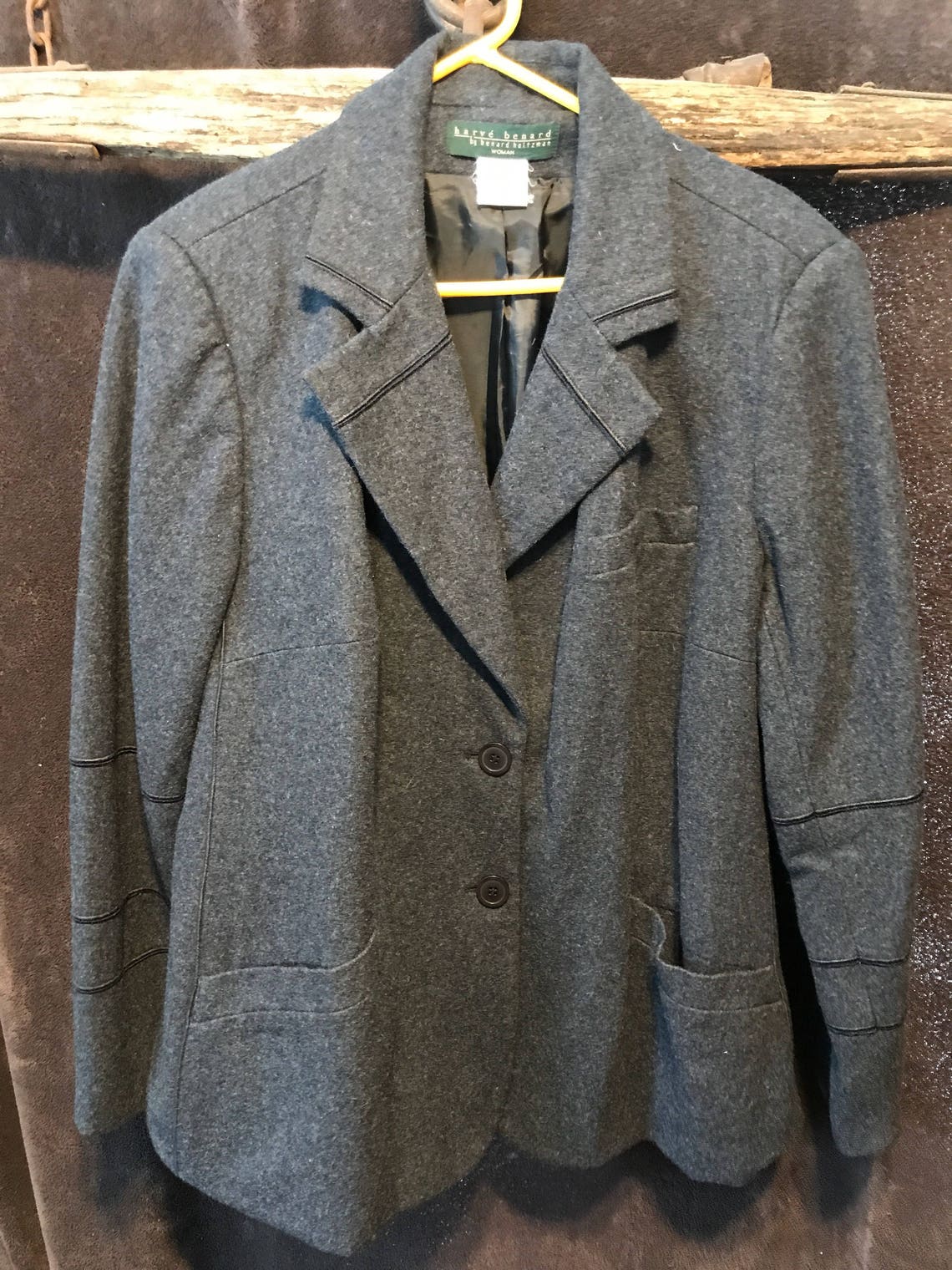 Harve Benard Vintage Wool Jacket Size 22w Dark Gray Charcoal - Etsy