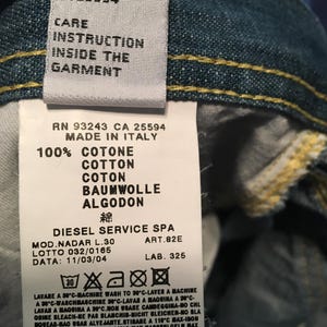 Diesel nadar dsrk wash size 27 30 jeans made in italy